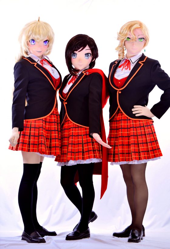 Ruby, Yang and Glynda@Beacon Acadmy Unifrom (photo by Cure-Matsu)