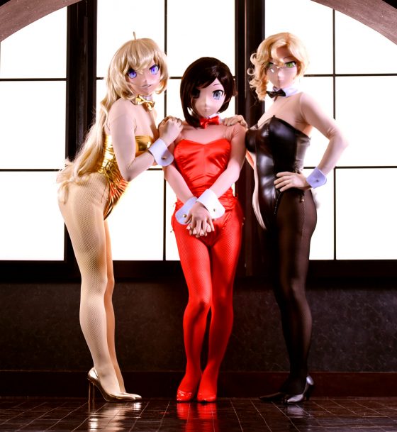 Ruby, Yang and Glynda in Bunny @RWBY (photo by Cure-Matsu)
